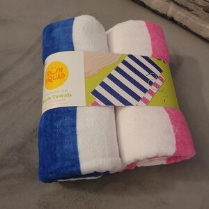 Sun Squad Blue and Pink Beach Towels